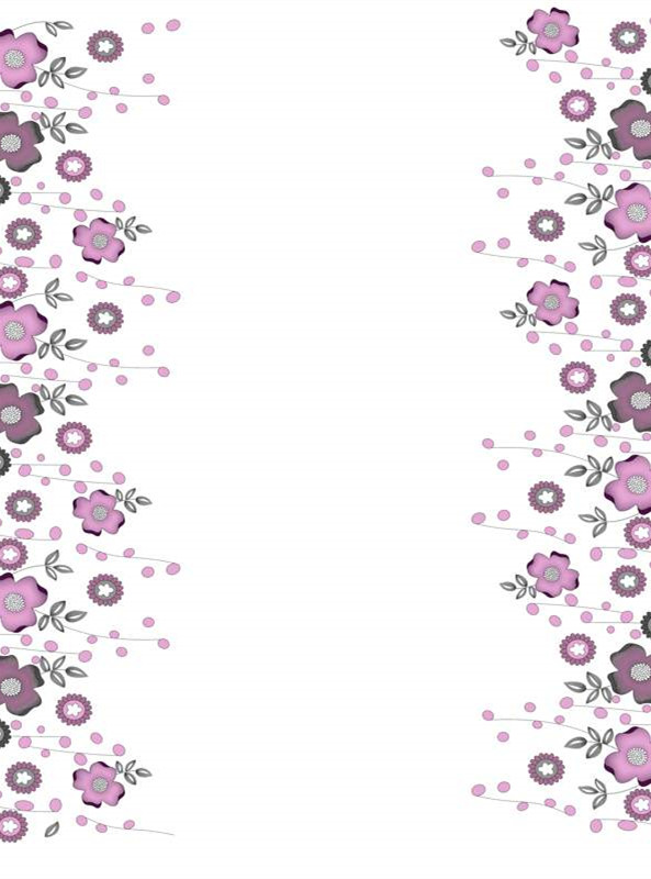 优雅花卉边框服装印花素材,精致面料设计灵感