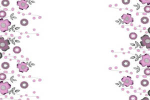 优雅花卉边框服装印花素材，精致面料设计灵感