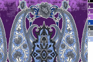 复古佩斯利花纹 高端服装印花面料素材