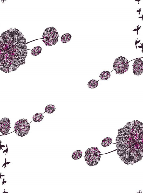 艺术花鸟面料印花素材 服装印花设计