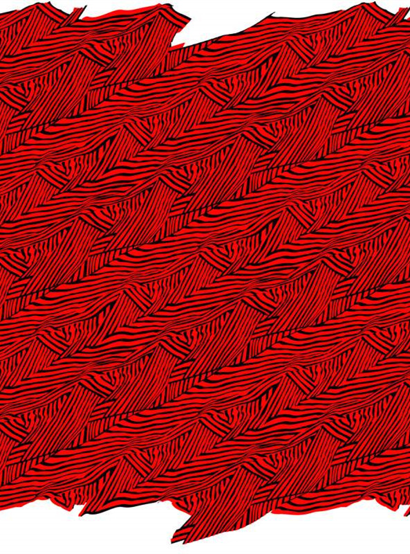 时尚红色条纹服装印花素材 独特纹理设计