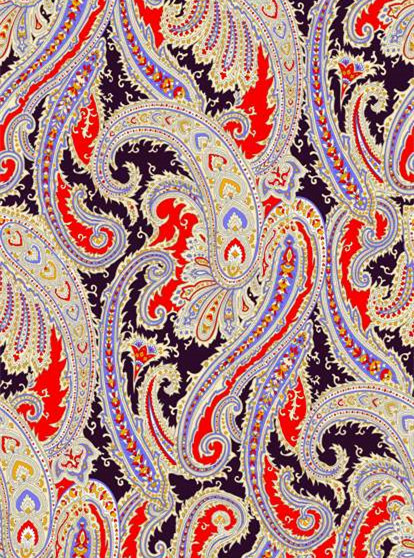 复古佩斯利花纹面料印花素材