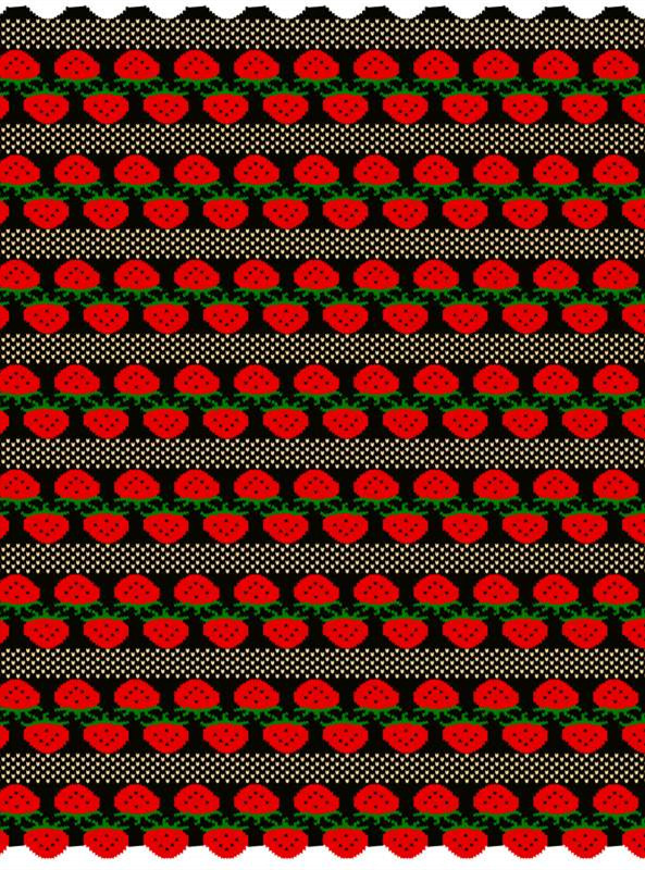 复古草莓纹理面料印花 时尚服装印花设计素材推荐