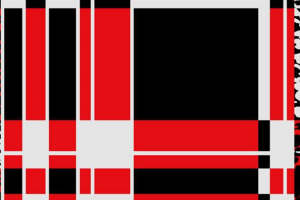 时尚红黑几何面料印花素材，打造潮流服装