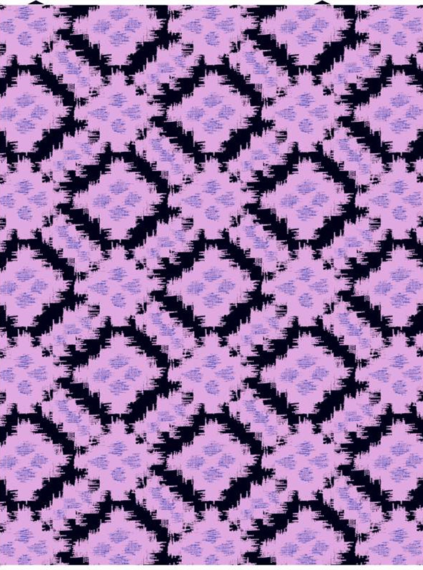 时尚紫色几何面料印花 服装印花设计素材