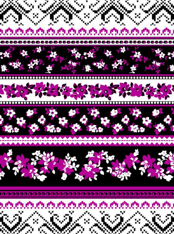 民族风花卉几何纹样 时尚服装印花素材推荐