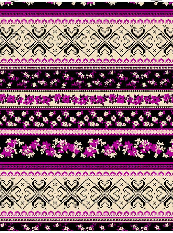 民族风几何花卉面料印花素材 服装印花设计灵感