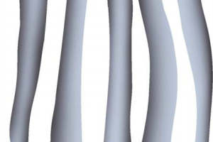 简约灰蓝波浪纹面料印花素材，适用于时尚服装印花设计