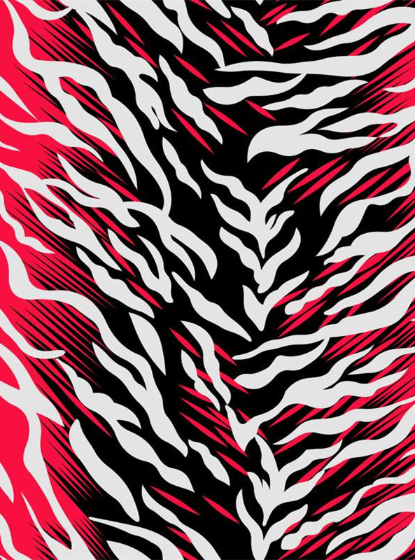 时尚动感斑马纹面料印花素材 潮流服装印花设计