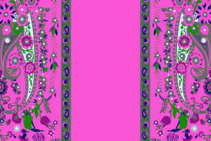 民族风花卉面料印花设计素材