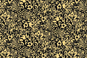 复古风黑黄豹纹面料印花素材