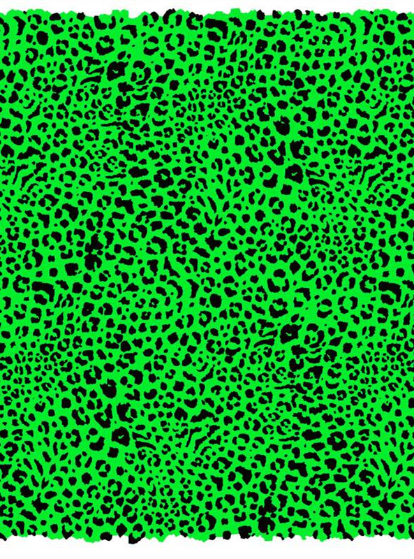 荧光绿豹纹服装印花素材 时尚面料设计灵感