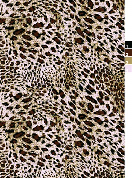 时尚豹纹面料印花设计,打造个性服装印花素材