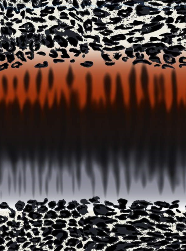 时尚豹纹渐变面料印花设计素材