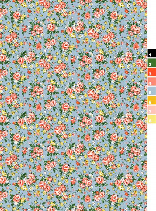 复古田园风面料印花素材,打造清新服装印花设计