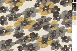 复古水彩花卉服装印花素材，时尚面料设计灵感