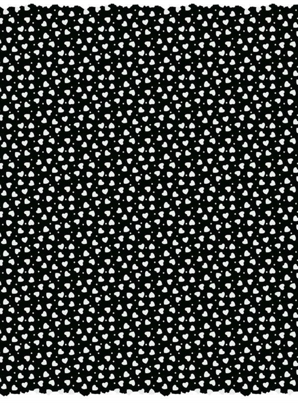 复古黑白心形面料印花素材,时尚服装印花设计灵感
