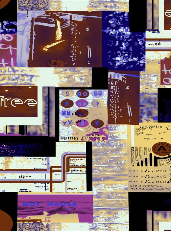 复古拼贴风面料印花素材,打造独特服装印花设计