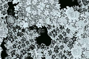 复古蕾丝纹理面料印花素材 优雅花卉图案服装印花