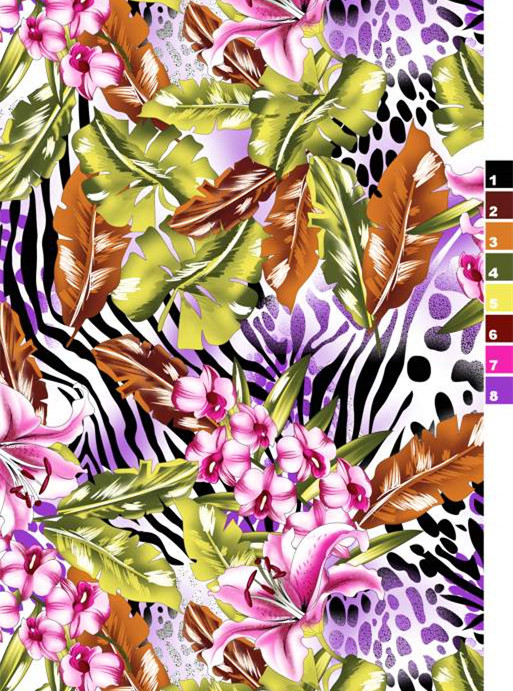 热带风情与野性自然的融合:时尚面料印花素材推荐