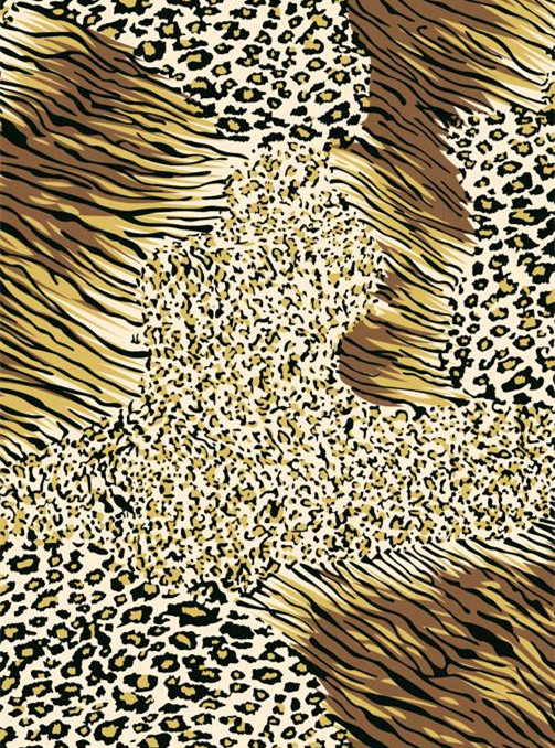野性魅力豹纹虎纹面料印花素材,打造独特服装印花设计