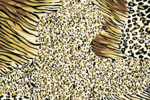 野性魅力豹纹虎纹面料印花素材，打造独特服装印花设计