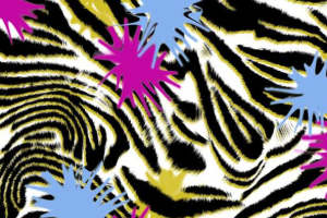 撞色斑马纹面料印花素材，打造个性服装印花设计