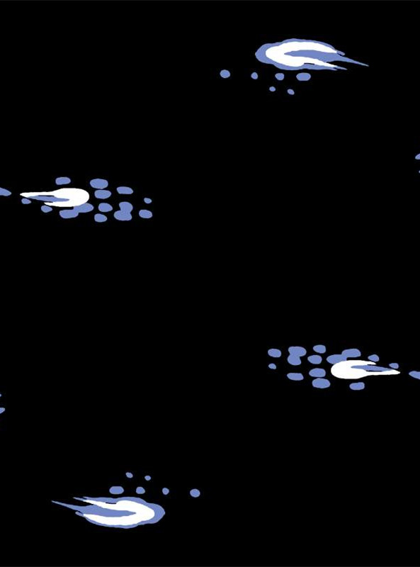 潮流服装印花设计:黑底蓝白抽象纹理素材