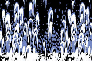 现代抽象风服装印花素材 蓝白水波纹理设计