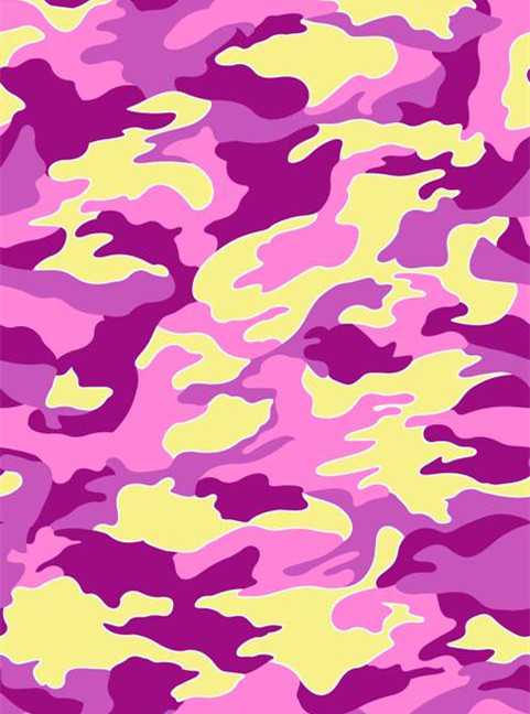 时尚粉紫黄迷彩面料印花素材,适合服装印花设计