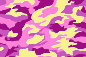 时尚粉紫黄迷彩面料印花素材，适合服装印花设计
