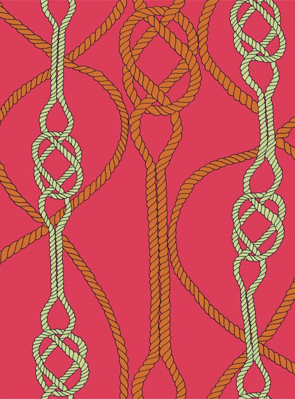 复古绳结纹理面料印花 时尚服装印花素材推荐