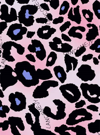 时尚粉色豹纹面料印花素材推荐