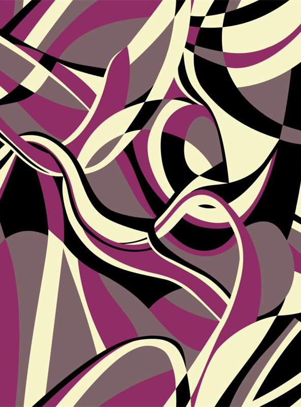 时尚抽象几何 高端面料印花素材 适用于服装印花设计