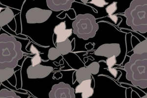 复古灰调花卉面料印花素材，适用于高端服装印花设计