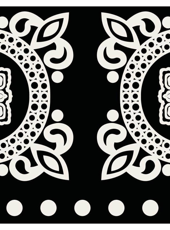 复古民族风服装印花素材 对称几何纹理设计