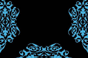 复古蓝黑对称花纹 高端服装印花素材推荐