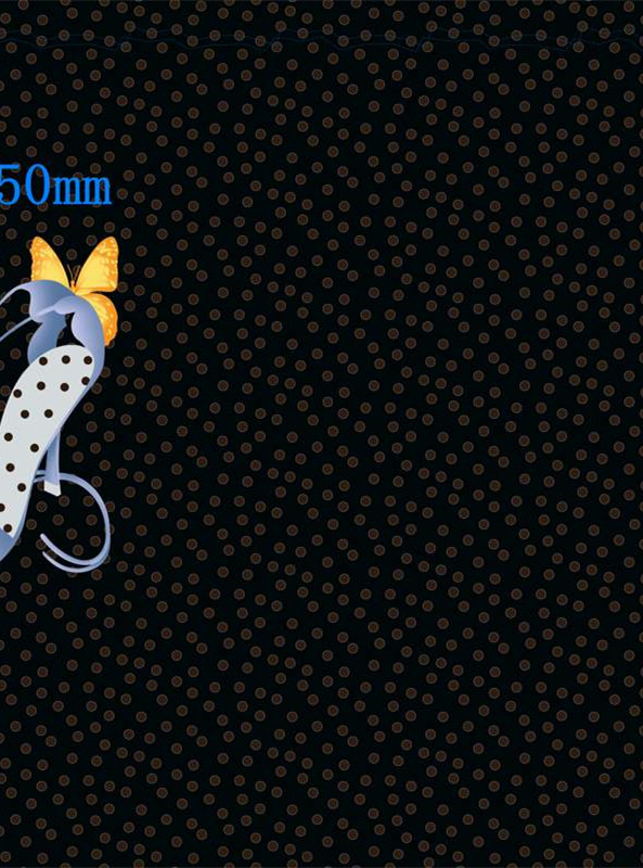 复古波点蝴蝶结 黑色面料印花设计素材