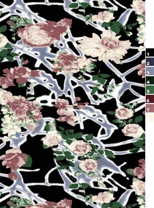 复古花卉面料印花素材 浪漫服装印花设计灵感