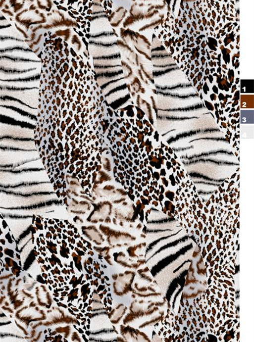 高端动物纹服装印花素材,多风格拼接设计
