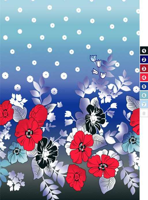 清新花卉面料印花素材 时尚服装印花设计