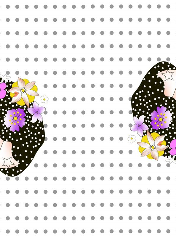 复古波点花卉面料印花素材 时尚服装印花设计灵感