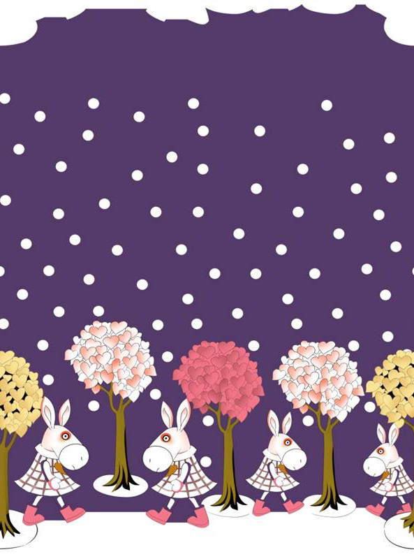 梦幻童话风卡通兔子 面料印花素材 服装印花设计灵感