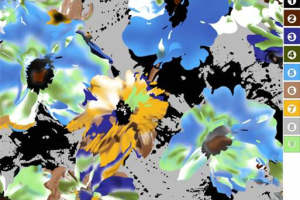 艺术抽象花卉面料印花素材 服装印花设计