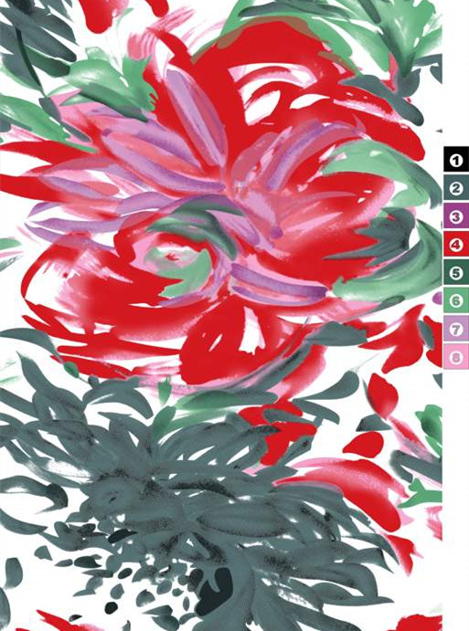 中国风花卉面料印花设计素材 服装印花图案推荐