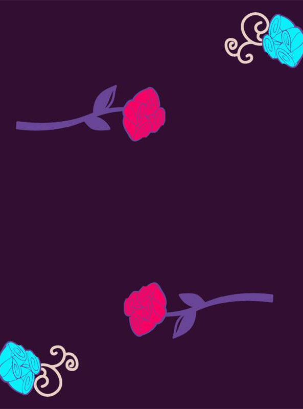 复古紫底花卉面料印花素材 时尚服装印花设计