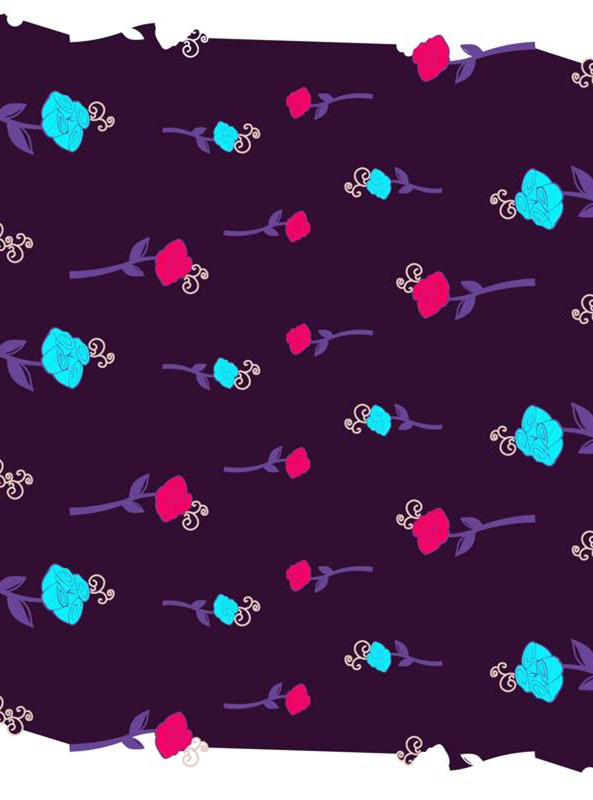 复古风面料印花素材,适合服装设计的浪漫花卉图案