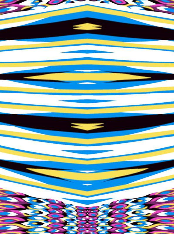 时尚几何对称花型 面料印花设计素材推荐