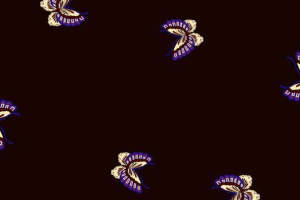 复古紫蝶纹面料印花素材 高端服装印花设计