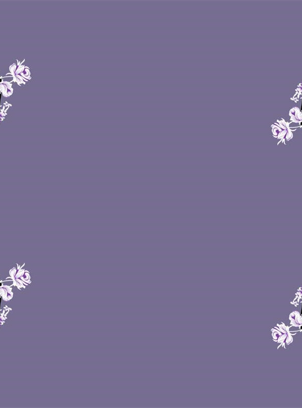 优雅紫色花卉面料印花素材,适用于高端服装印花设计
